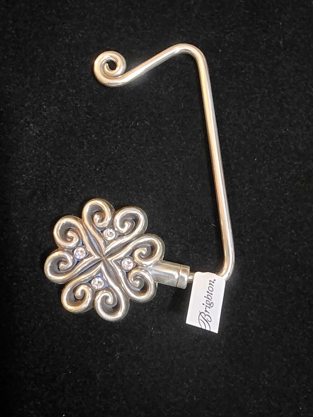 Brighton Clover Purse Hanger with Crystal Accents NWT